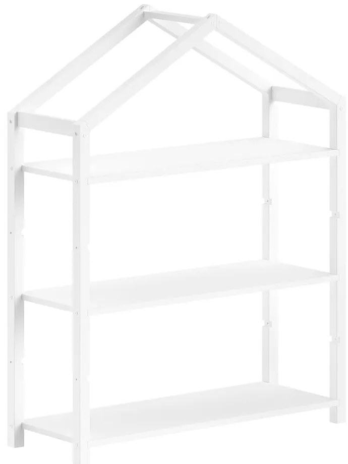 Biały regał dziecięcy z litego drewna sosnowego 111x141x40 cm Dallas – Vipack