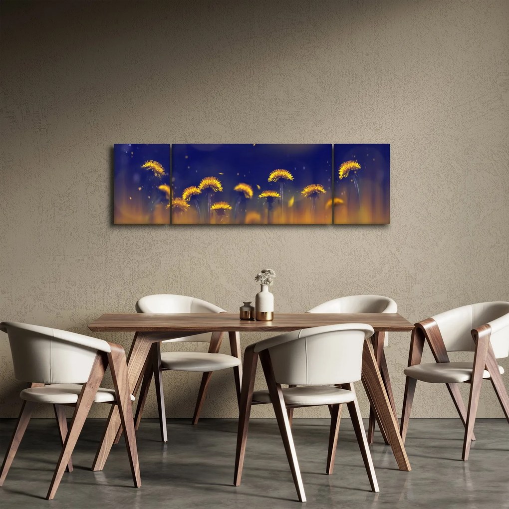 Obraz - Dmuchawce (170x50 cm)