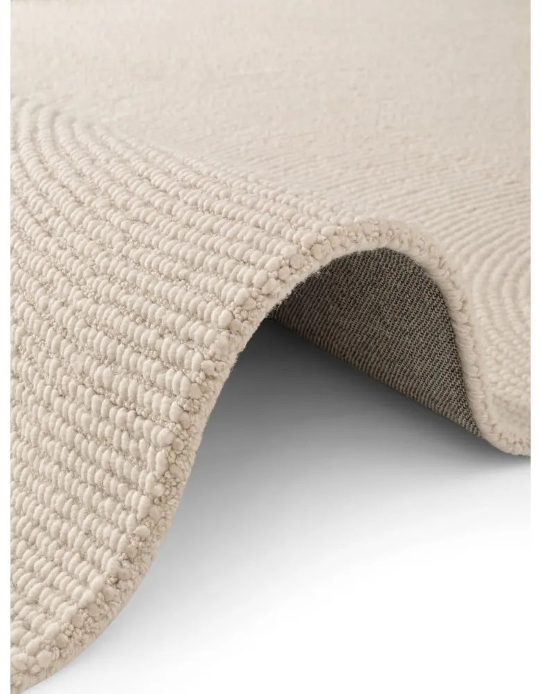 Wełniany dywan tkany ręcznie w jasnym naturalnym kolorze 80x150 cm Eleni Natural White – Hanse Home