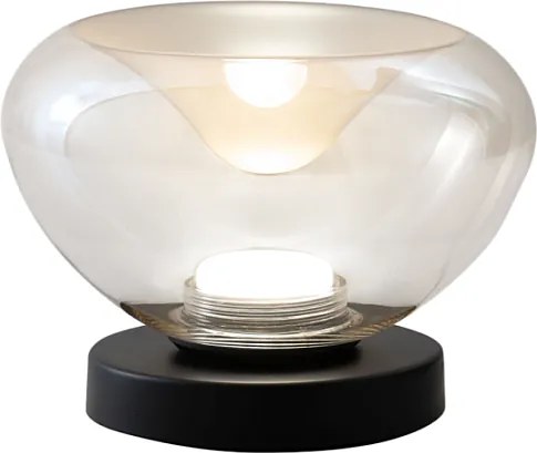 Brena - Lampa stołowa Fabas Luce w kolorze koniaku - 11W ściemnialna, sterowanie dotykowe LED - Wklęsłe szkło borokrzemianowe w kolorze koniaku