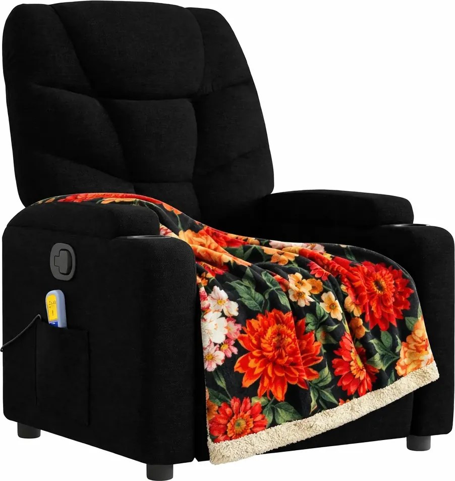 Klasyczny Fotel Czarny Z Masażem P8-N98