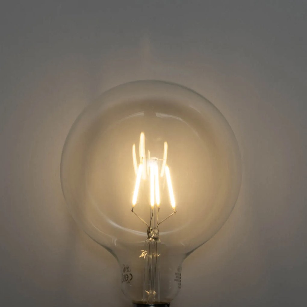 Zestaw 5 żarówek LED E27 3-stopniowo ściemnialnych z żarnikiem spiralnym G125 4W 450 lm 2700K