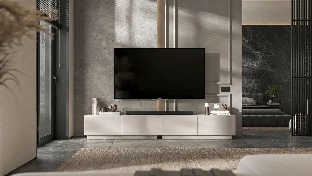 Wisząco stojąca szafka RTV Enjoy 120 cm, kolor kaszmir mat