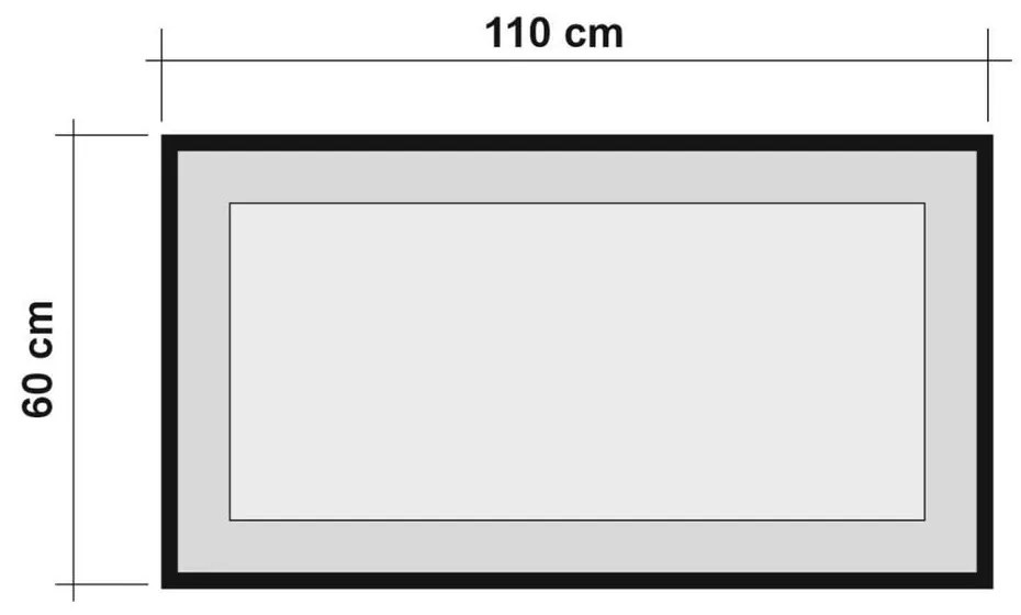 Lustro ścienne Simply, 110 x 60 cm