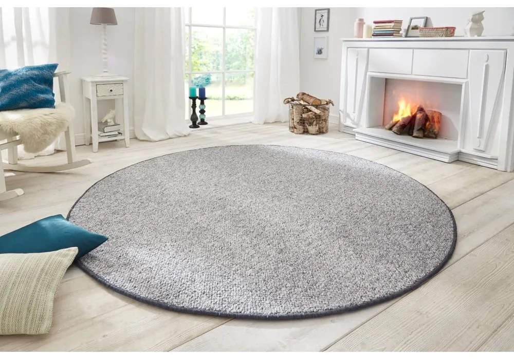 Szary okrągły dywan ø 133 cm Wolly – BT Carpet