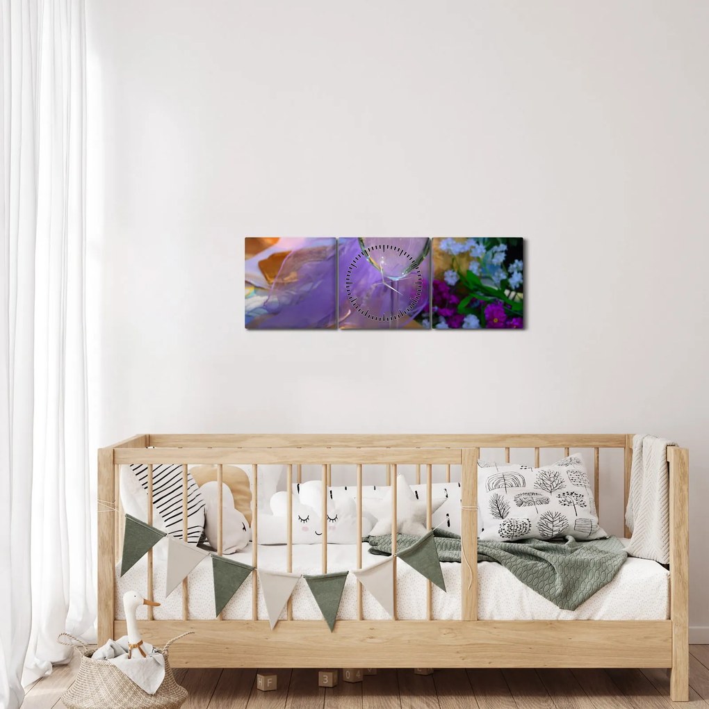 Obraz pikniku (z zegarem) (90x30 cm)
