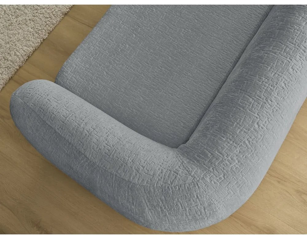 Ciemnoszara rozkładana sofa z tkaniny szenilowej 228 cm Neyo – Bobochic Paris