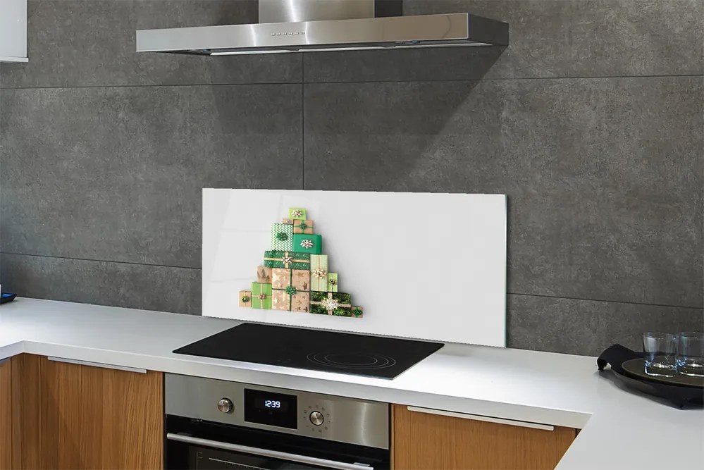 Panel szklany do Kuchni Bożonarodzeniowe Prezenty