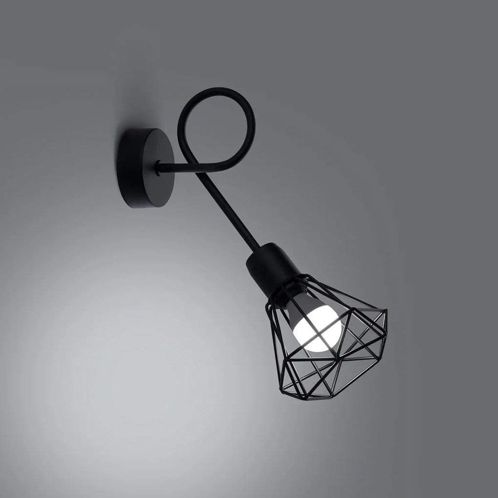 Kinkiet ARTEMIS 1S czarny SOLLUX  LIGHTING