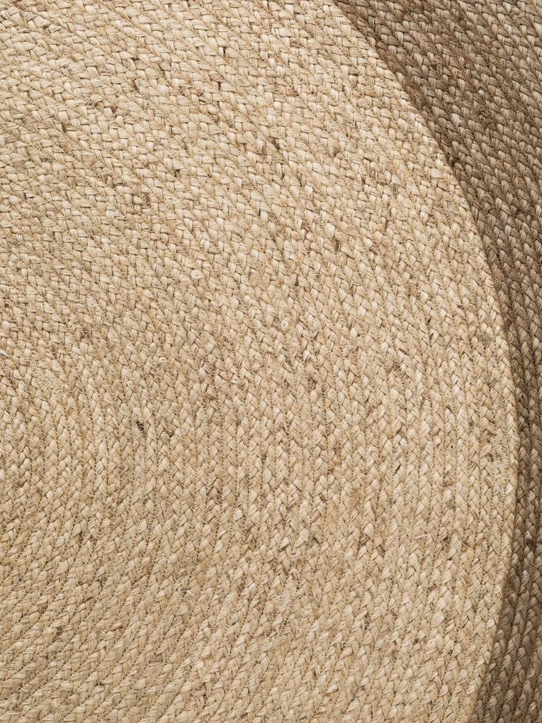 Dywan naturalny jutowy Jutta beżowy 200 cm x 200 cm koło