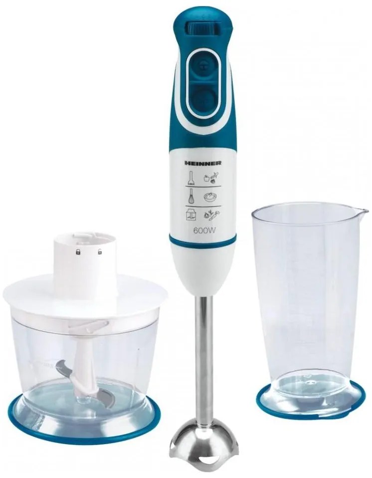 Heinner HB-600BL - Blender ręczny 600W/230V niebiesko-biały
