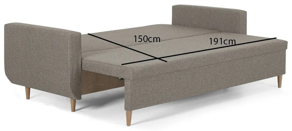 Kanapa sofa 3 os z funkcją spania DORO Miętowy