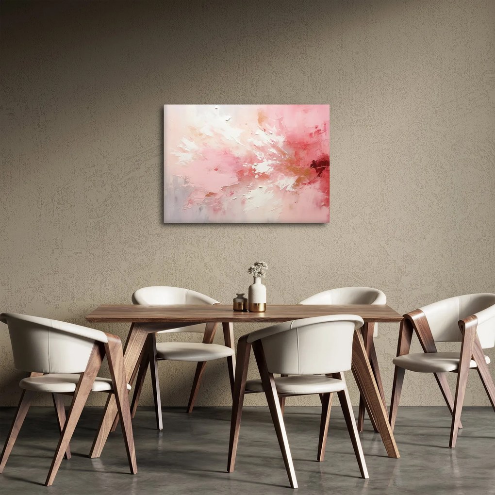 Obraz - Różowa abstrakcja (70x50 cm)