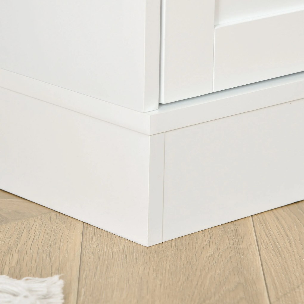 HOMCOM Regał na książki Regał ścienne Regał, 2 półki, 76 cm x 40 cm x 178,5 cm, Biały