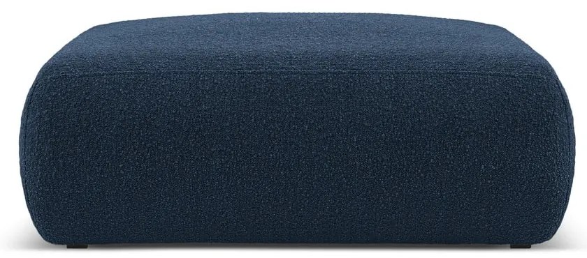 Ciemnoniebieski puf z materiału bouclé Molino – Micadoni Home
