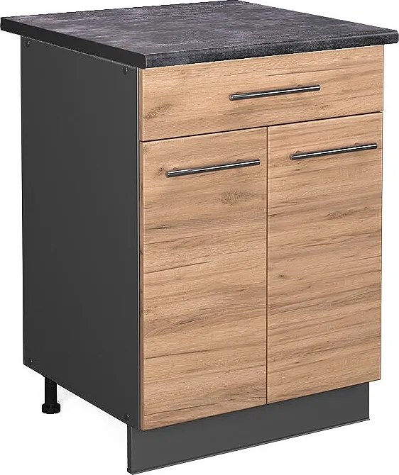 Szafka dolna do kuchni złoty dąb energetyczny 60x60x82 fame-line