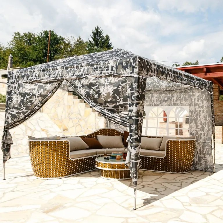 Maskujący namiot ogrodowy nożycowy 3×3 m z ochroną UV