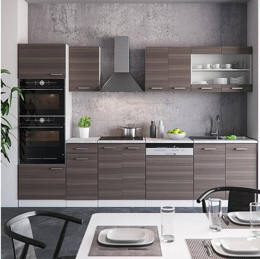 Aneks kuchenny szlachetny szary/biały 300x46x81.6 r-line