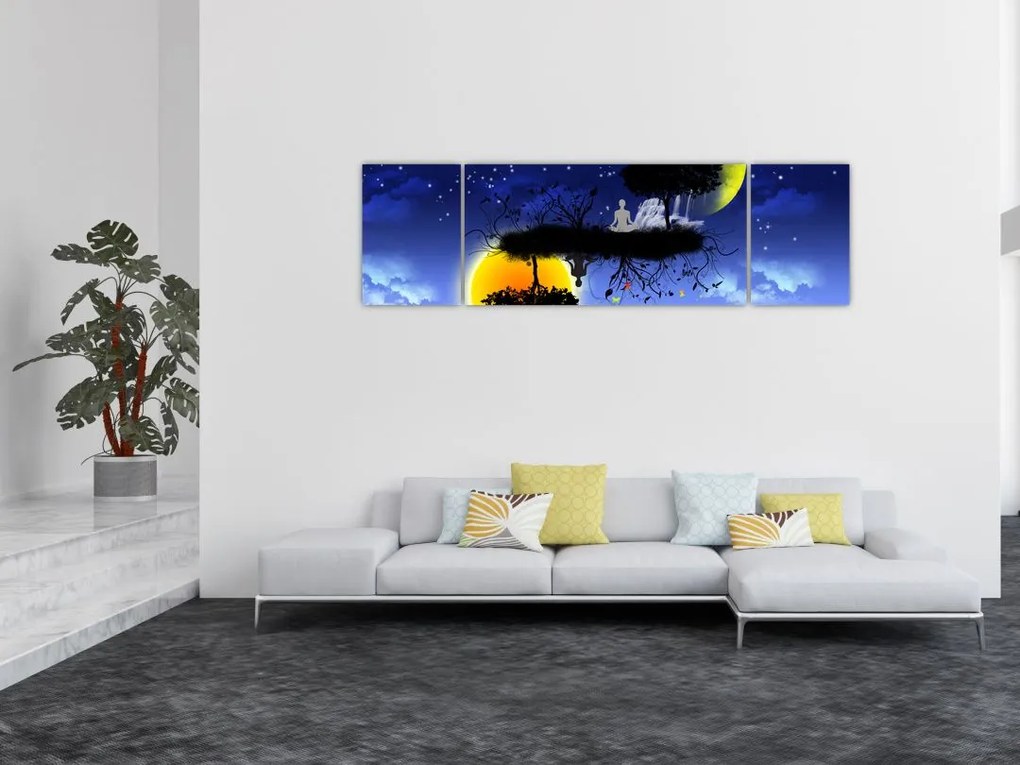 Obraz - Odbicie równowagi (170x50 cm)