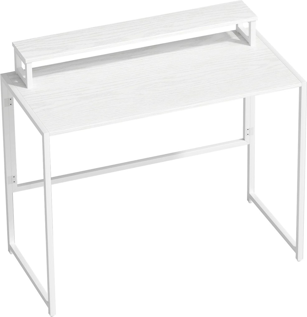 HOMCOM Składane biurko komputerowe z uchwytem na monitor do pokoju pracy 100 x 48 x 87,5 cm | Aosom PL