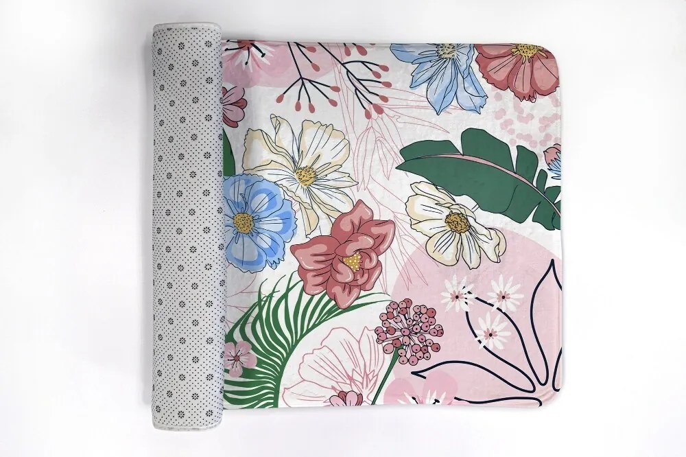 Dywanik antypoślizgowy do łazienki Dywanik antypoślizgowy do łazienki Kolorowe Kwiaty