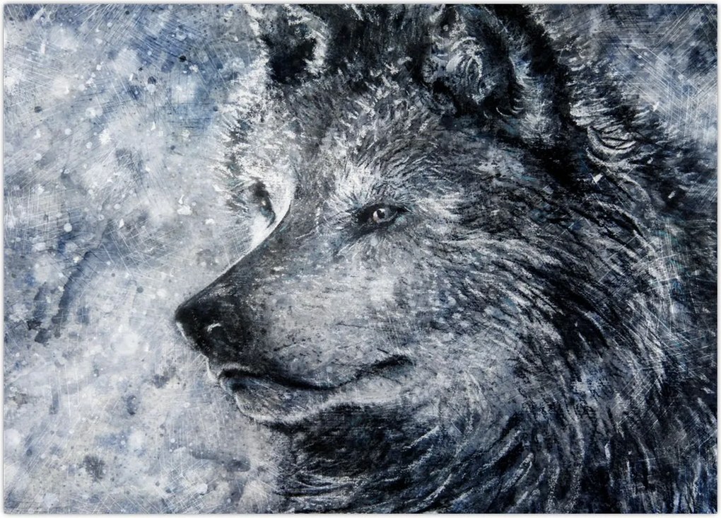 Obraz - Wilk z kreskówki (70x50 cm)