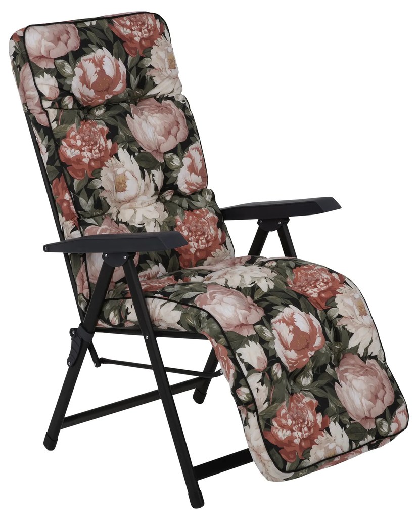 Fotel ogrodowy z podnóżkiem Lena Plus Black Edition A101-23PB PATIO