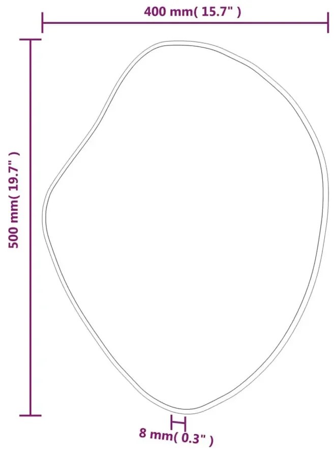 Ścienne zlote lustro wiszące 50x40 cm H1-B53