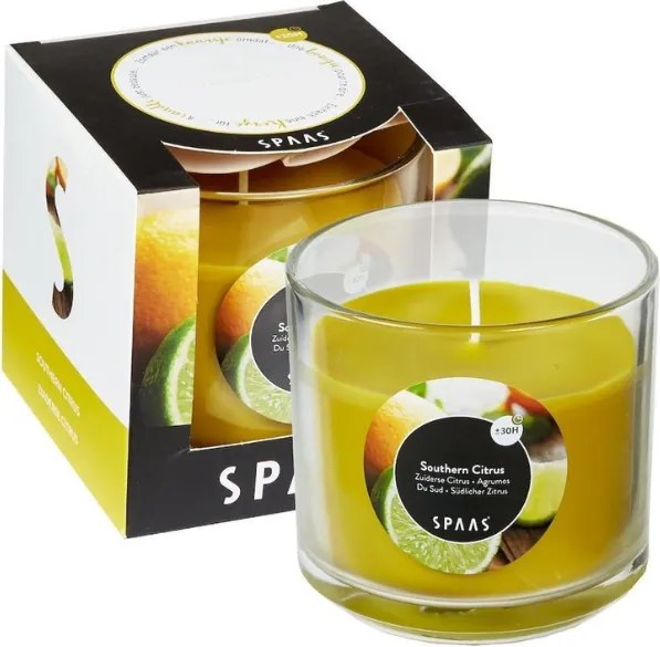 Świeca zapachowa w szkle SOUTHERN CITRUS 8,5 cm żółta