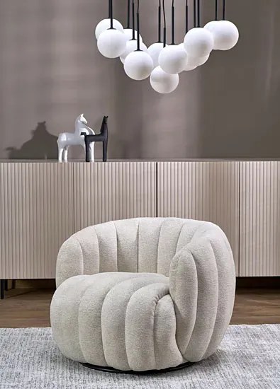 Kremowy nowoczesny fotel wypoczynkowy F2-M06