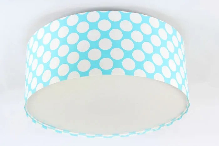 Niebieski plafon w białe kropki do pokoju dziecka - A359 P3-T21