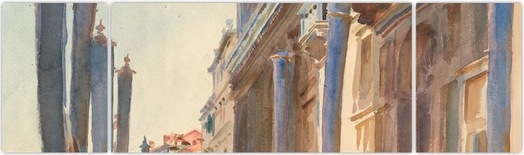 Obraz - John Singer Sargent, Gondola Moorings on the Grand Canal, reprodukcje (170x50 cm)