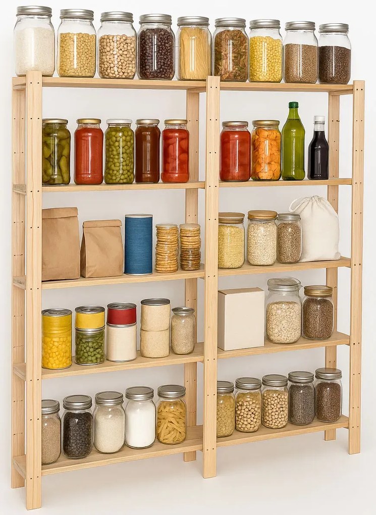 Drewniany regał do spiżarni E5-R02