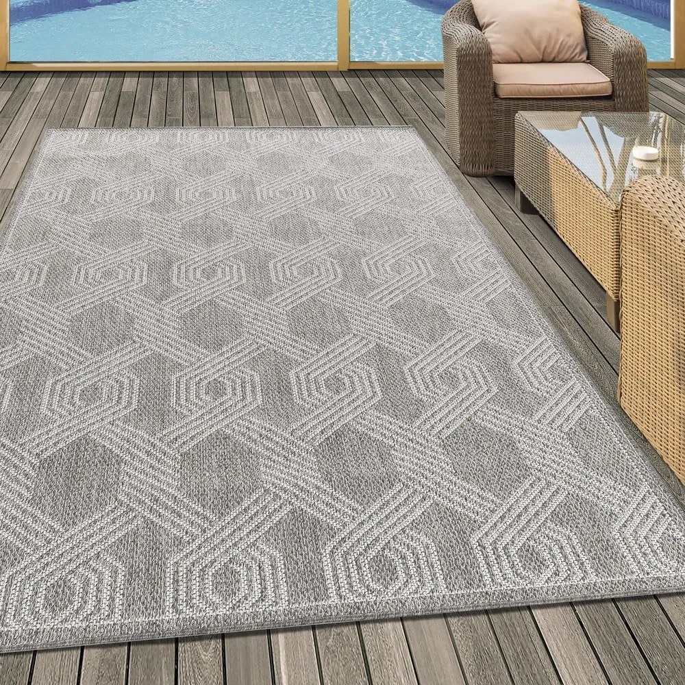 Szary dywan odpowiedni na zewnątrz 120x170 cm Aruba – Ayyildiz Carpets