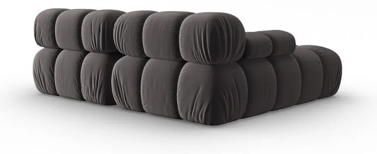 Ciemnoszara aksamitna sofa 191 cm Bellis – Micadoni Home