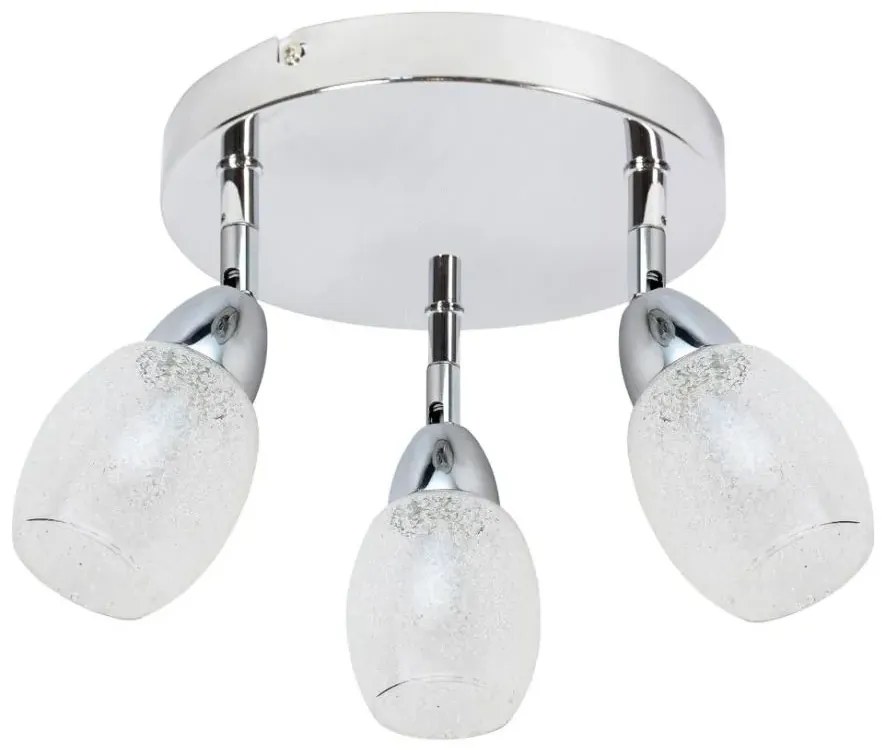 Okrągły srebrny plafon led - K521-Kaffo