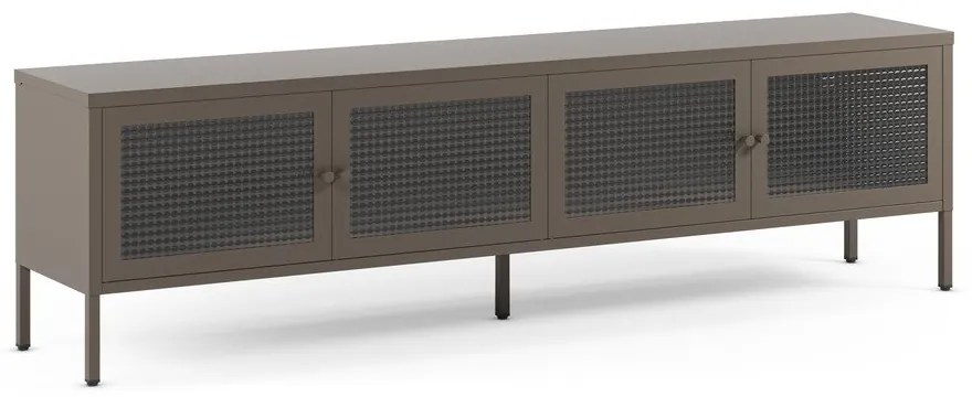 Szara metalowa szafka pod TV 160x50x35 cm Layna – Marckeric