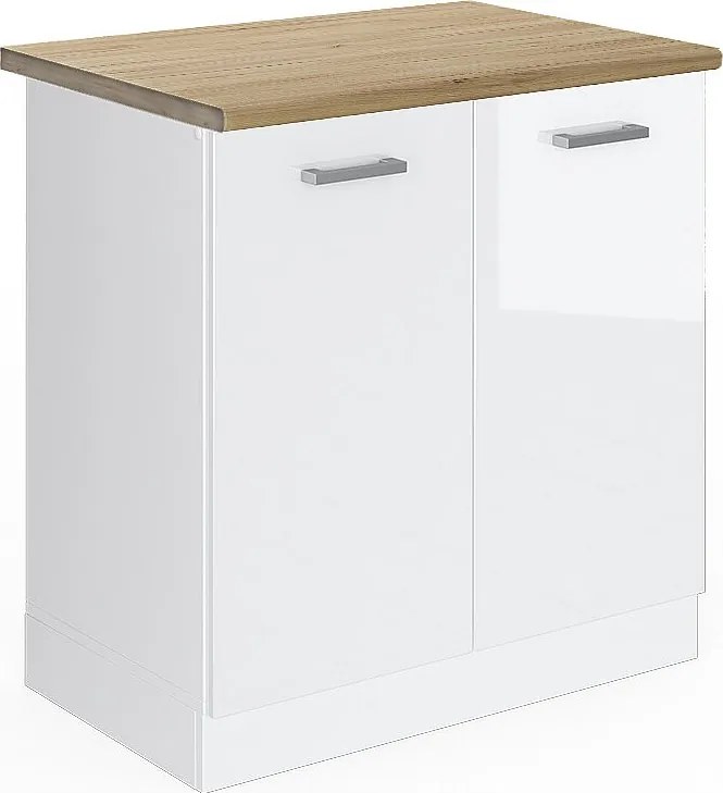 Szafka pod zlew biały wysoki połysk 80x60x81.6 r-line