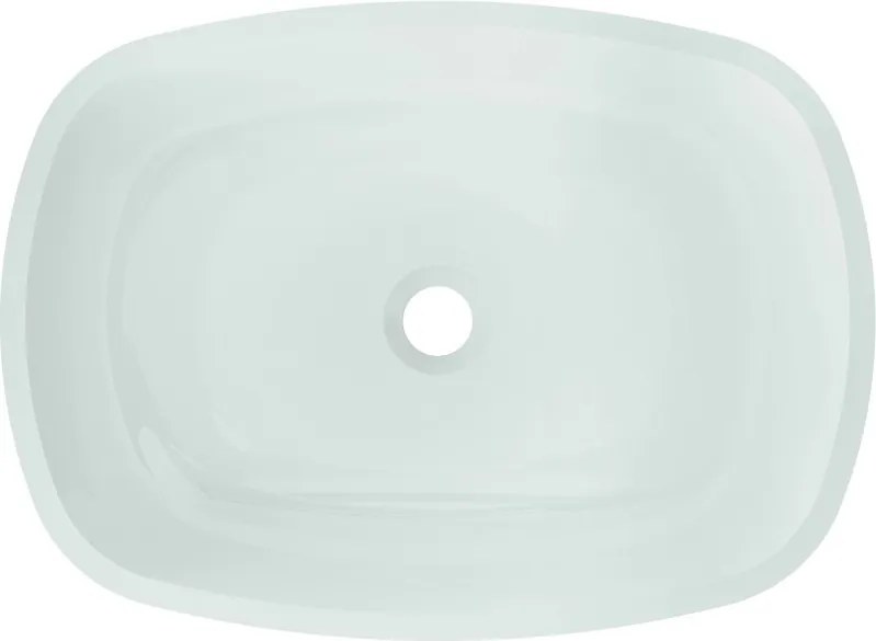 Mexen Araks szklana umywalka nablatowa 54 x 39 cm, biała - 24155430