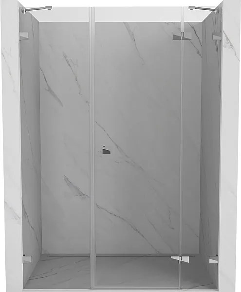 Mexen Lunar drzwi prysznicowe uchylne prawe 155 cm, transparent, chrom - 834S-155-050-01-00-P