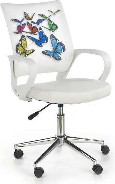 Krzesło obrotowe z kolorowymi motylami Ibis butterfly