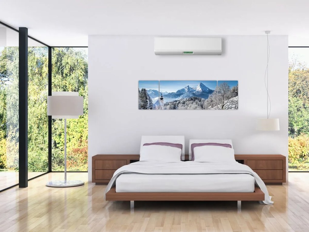 Obraz - Zaśnieżony krajobraz (170x50 cm)