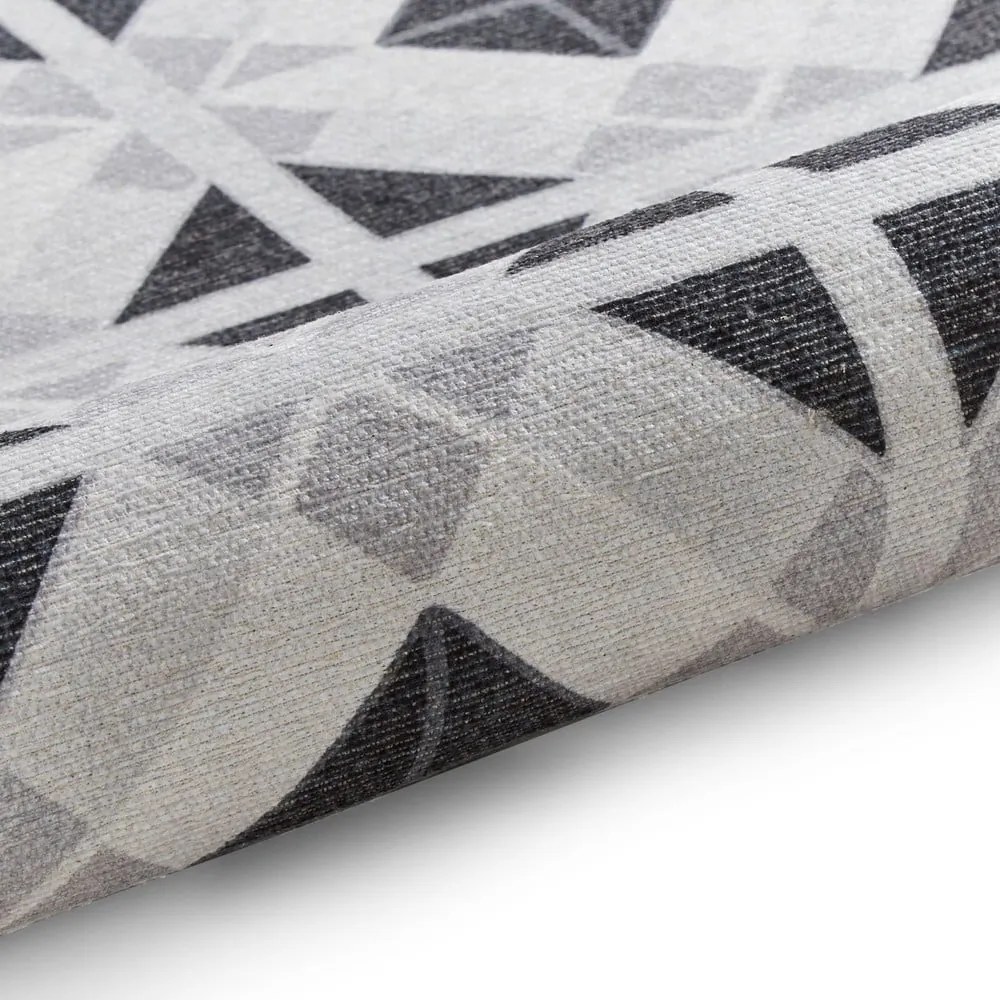 Jasnoszaro-ciemnoszary chodnik odpowiedni do prania 61x170 cm Victoria Light – Think Rugs