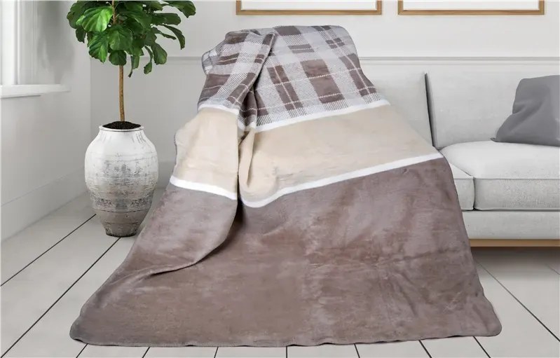 Koc akrylowy Greno Glamour 150x200 Bawaria sepia GRENO