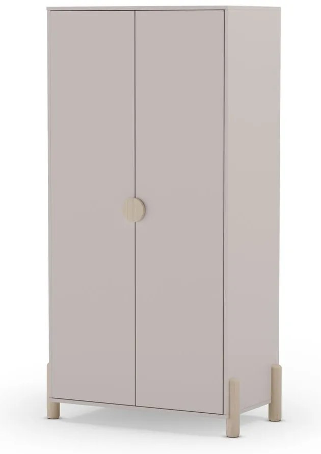 Kremowa szafa dziecięca z litego drewna sosnowego 93x180 cm Enola – Marckeric