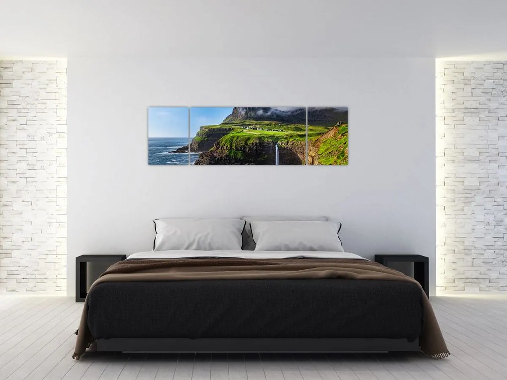 Obraz - Wodospad Múlafossur (170x50 cm)