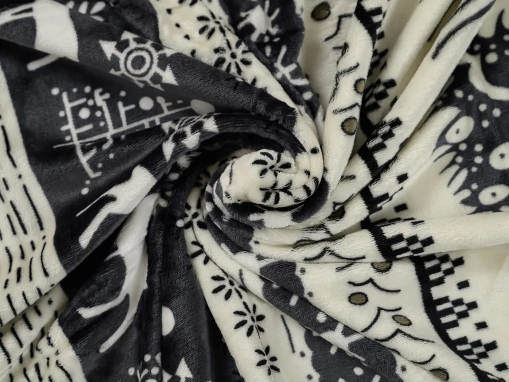 PrzytulneMieszkanie.pl PrzytulneMieszkanie.pl Pościel z mikropluszu WINTER DEER szare Rozmiar pościeli: 2 szt 70 x 90 cm | 200 x 220 cm