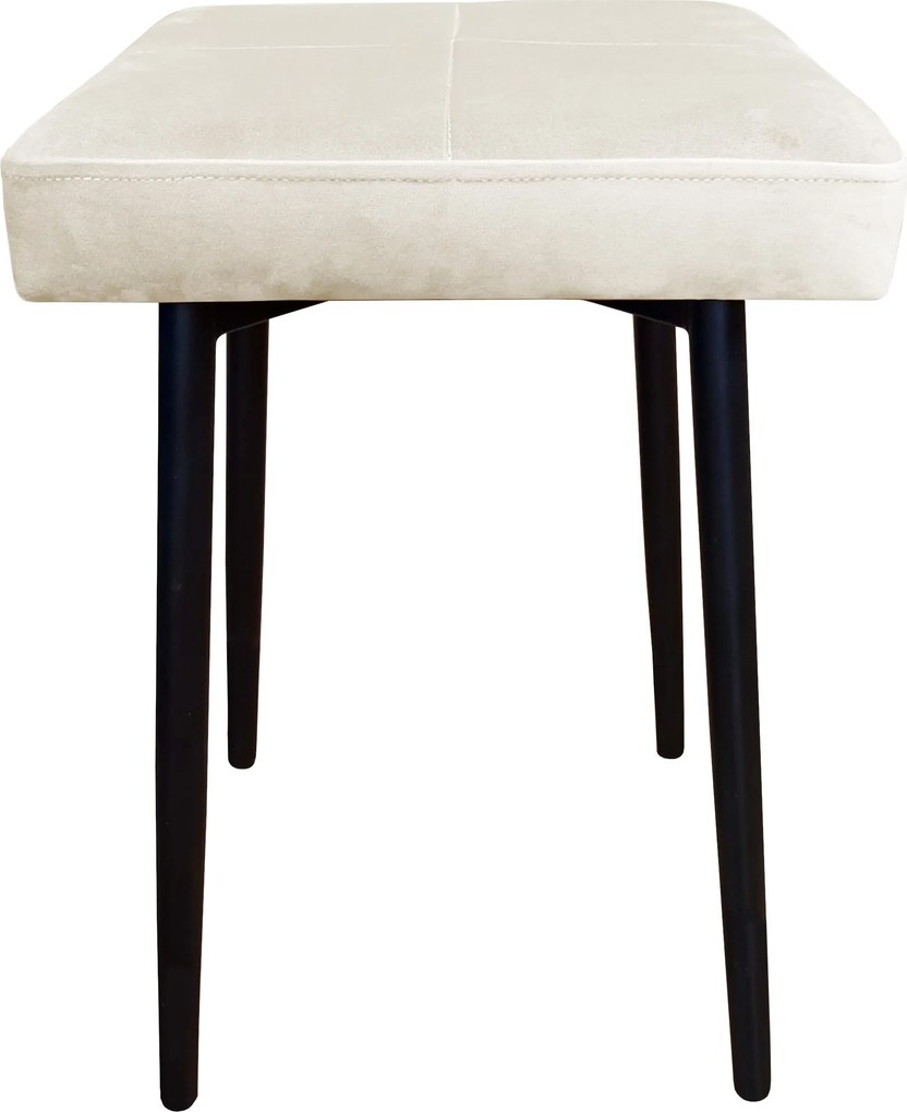 Taboret MAX tkanina Welur stelaż metalowy STOŁEK LOFT : Kolor nogi - Czarna stożek, Kolor tkaniny - VELVET - MG50, Typ tkaniny - Velvet