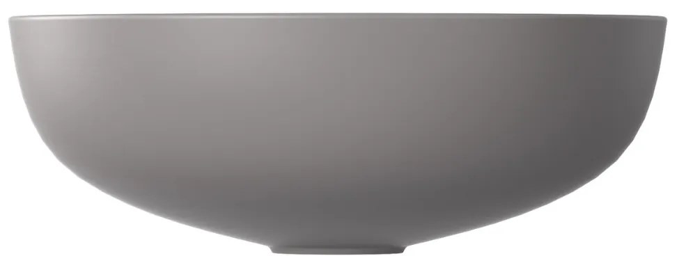 Umywalka ceramiczna nablatowa okrągła szara 38 cm MOLIS GREY