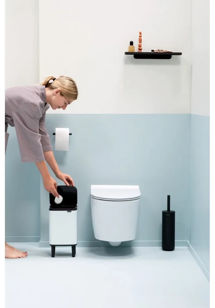 Biały stalowy kosz na śmieci 4 l Bo Hi – Brabantia